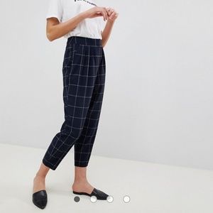 ASOS Grid Check Tailored Tapered Trouser